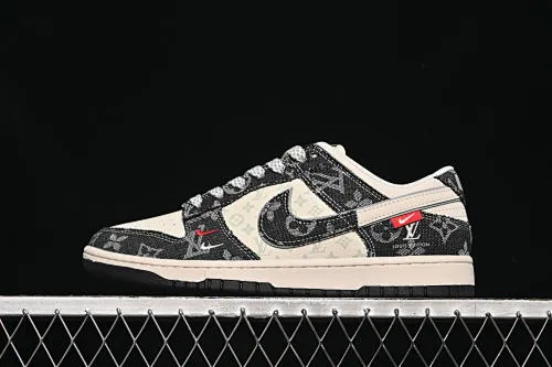 All Categories Nk Air Force 1 Air Force Series Nk Air Force 1 Low Air Force Low Nike SB Dunk Low LV Joint Double Small Hook Denim Anniversary High-end Customized Low-top Casual Shoes YX5066-378